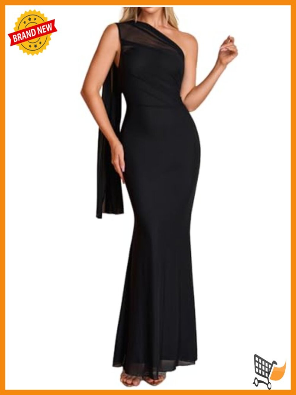 One Shoulder Formal Wedding Guest Maxi Dress for Women